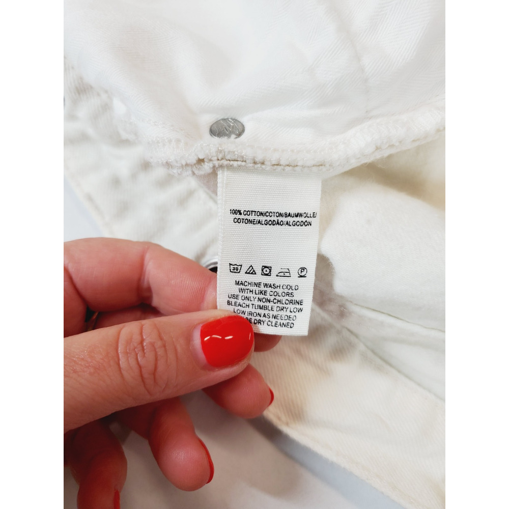 Free People Womens 31‎ Denim Shorts White Cut-offs Grommet Waist Distressed Jean - Picture 6 of 11
